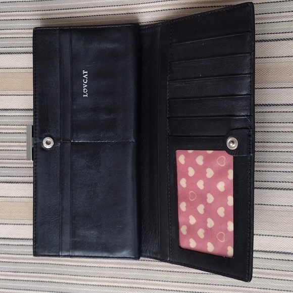 Lovecat black leather wallet - Picture 6 of 9